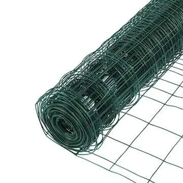 YARDGARD Welded Wire 2X4 Inch Mesh 36 Inch X 50 Foot 16 Gauge Green Vinyl Coated Steel Wire Fence Id...