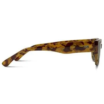 WearMe Pro - Thick Rectangular Trendy Women Sunglasses (Tortoise Frame/Smoke Green Lens)