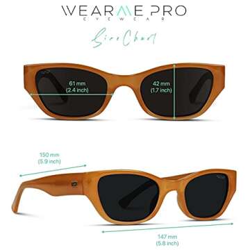 WearMe Pro - Thick Rectangular Trendy Women Sunglasses (Tortoise Frame/Smoke Green Lens)