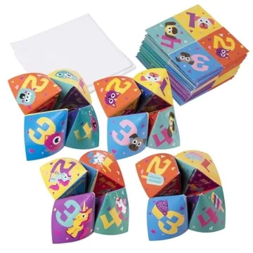 28 Pack Cootie Catcher Valentines Day Cards for Kids