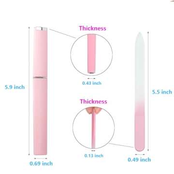 Premium Longluosi Glass Nail Files in Stylish Pack