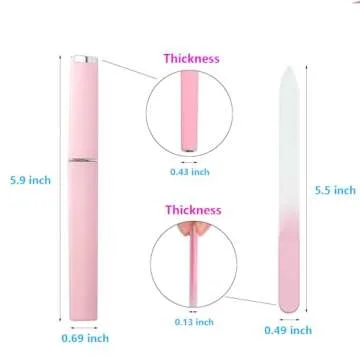 Premium Longluosi Glass Nail Files in Stylish Pack