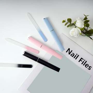 Premium Longluosi Glass Nail Files in Stylish Pack