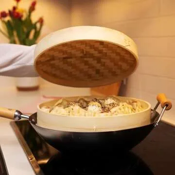 Joyce Chen 10-Inch Bamboo Steamer Baskets - Easy Steaming