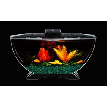 BettaTank 1-Gallon Deco Fish Tank with LED Lighting