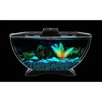 BettaTank 1-Gallon Deco Fish Tank with LED Lighting