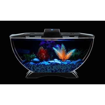 BettaTank 1-Gallon Deco Fish Tank with LED Lighting