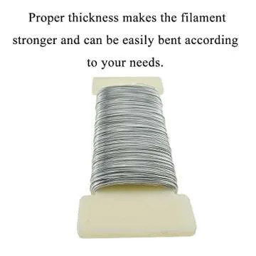 HAHIYO 26Gauge Silver 3Rolls Total 115Yards(345Feet) Metal Floral Wire Flexible Paddle Wire Florist Wire Garden Wire for Crafts Christmas Wreaths Tree Flower Arrangement Bouquet Wrapping Wedding DIY