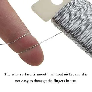 HAHIYO 26Gauge Silver 3Rolls Total 115Yards(345Feet) Metal Floral Wire Flexible Paddle Wire Florist Wire Garden Wire for Crafts Christmas Wreaths Tree Flower Arrangement Bouquet Wrapping Wedding DIY