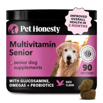 Pet Honesty Senior Dog Multivitamin - Essential Dog Vitamins and Supplements - Glucosamine, Probioti...