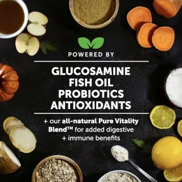 Pet Honesty Senior Dog Multivitamin - Essential Dog Vitamins and Supplements - Glucosamine, Probiotics, Omega Fish Oil for Dogs Health & Heart- Dogs Vitamins Health Supplies (Duck 90 ct)