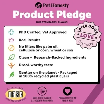 Pet Honesty Senior Dog Multivitamin - Essential Dog Vitamins and Supplements - Glucosamine, Probiotics, Omega Fish Oil for Dogs Health & Heart- Dogs Vitamins Health Supplies (Duck 90 ct)