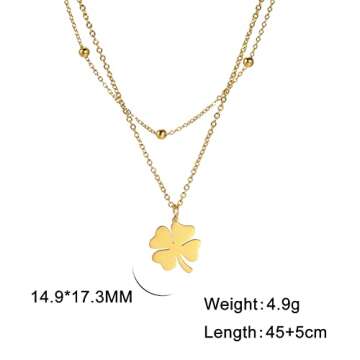 SIPURIS Celtic Good Luck Clover Necklace for Women Teens