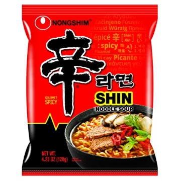 Nongshim Gourmet Spicy Shin Instant Ramen Noodle, 20 Pack, Chunky Vegetables, Premium Microwaveable ...