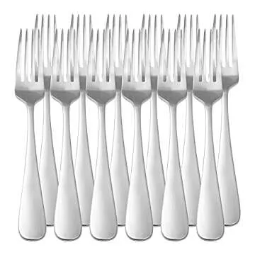 Amazon Basics 12-Pack Stainless Steel Dinner Forks