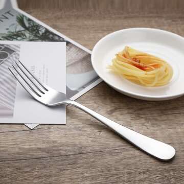 Amazon Basics 12-Pack Stainless Steel Dinner Forks