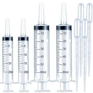 4 Pack Large Plastic Syringes for Measuring & Dispensing Liquids