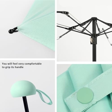 BAODINI Travel Mini Umbrella for Sun and Rain Protection