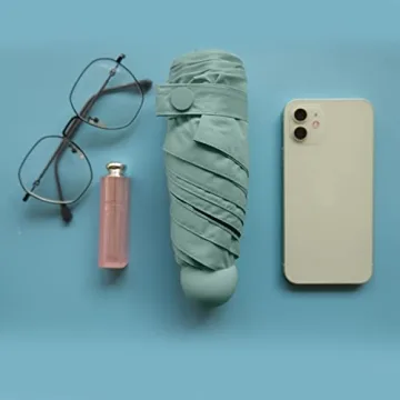 BAODINI Travel Mini Umbrella for Sun and Rain Protection