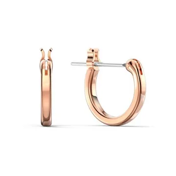 Swarovski Ginger Two-Sided Coin Hoops with Crystals