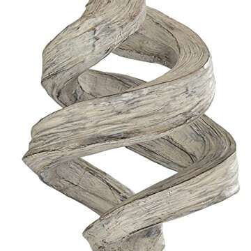 Possini Euro Design Organic Twist 29 1/4" Tall Rustic Modern Coastal End Table Lamp Brown Wood Finish Single Fabric White Shade Living Room Bedroom Bedside Nightstand House Office Home Reading