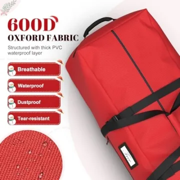 Christmas Tree Storage Bag with Roller Wheels for 9ft Trees