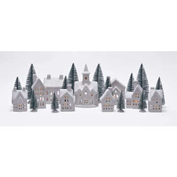 Mark Feldstein Winter Village LED Tea Light Holiday Set