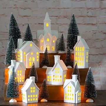 Mark Feldstein Winter Village LED Tea Light Holiday Set