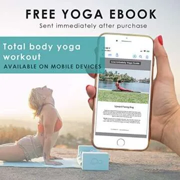 Complete 6 Piece Yoga Set by Live Infinitely- 6mm Dual Layer Non-Slip TPE Yoga Mat, 2 EVA Foam Blocks, 9’ Cotton Strap, Mat Sized Exercise Towel & Carrying Case- Perfect Kit For Any Yogi (Dark Grey)