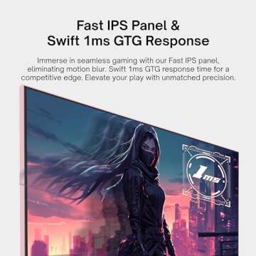 Pixio PX278 Wave Pink 27 inch 180Hz Refresh Rate FHD 1440p Resolution Fast IPS Panel 1ms GTG Response Time Pink Gaming Monitor with FreeSync