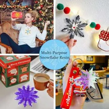 8Pcs Christmas Silicone Resin Molds for Holiday Crafts