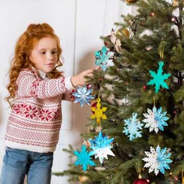 Christmas Resin Molds 8Pcs 3D Ice Crystal Snowflake Silicone Epoxy Resin Mold Soap Keychain Jewelry Casting Silicone Mold for Christmas Tree Home Hanging Ornament DIY Crafts Decoration Pendants