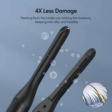 Terviiix Pencil Flat Iron for Edges & Short Hair, 3/10 Inch Small Hair Straightener for Men, Ceramic...