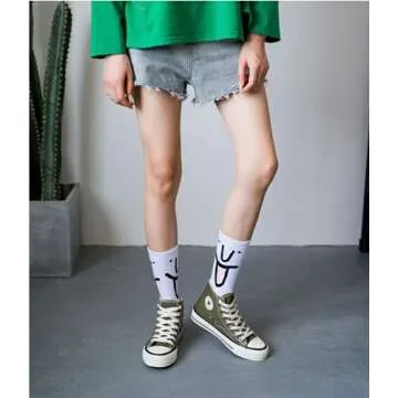 MORSNE Funny socks Novelty Cute Cool Colorful Cotton socks for Women and Men Cozy Gifts,10 pairs set