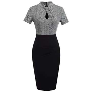 HOMEYEE Women's Vintage Business Pencil Dress - Elegant Style
