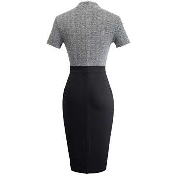 Elegant HOMEYEE Women's Short Sleeve Business Dress