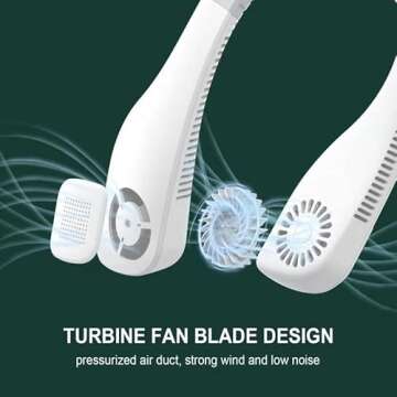Portable Neck Fan for Hands-Free Cooling Relief