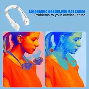 Portable Neck Fan for Hands-Free Cooling Relief