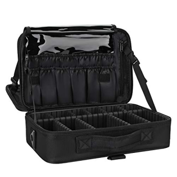 Relavel Makeup Bag Travel Makeup Train Case 13.8 inches Large Cosmetic Case Professional Portable Ma...