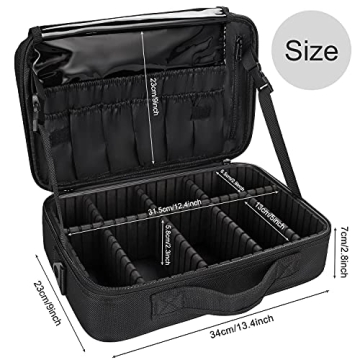 Relavel Makeup Bag Travel Case - Professional Organizer for Cosmetics