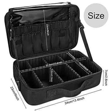 Relavel Makeup Bag Travel Case - Professional Organizer for Cosmetics