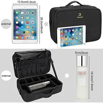 Relavel Makeup Bag Travel Case - Professional Organizer for Cosmetics