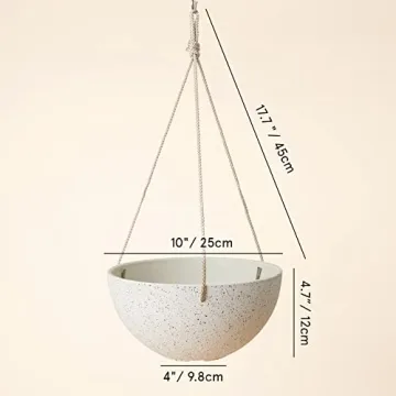 LA Jolie Muse Hanging Planters - 10 inch Garden Pots