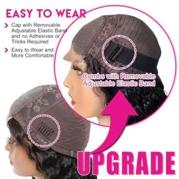 FIRIEYA Deep Wave Lace Front Wig for Black Women 180% Density