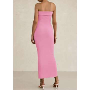 PRETTYGARDEN Women's Ruched Bodycon Dresses 2025 Summer Off Shoulder Asymmetrical High Split Elegant...