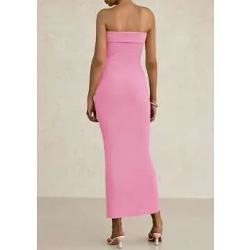 PRETTYGARDEN Women's Ruched Bodycon Dresses 2025 Summer Off Shoulder Asymmetrical High Split Elegant...