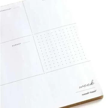 Stylish Weekly Notepad with Gilded Edges - 80 Sheets