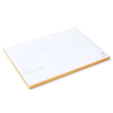 Stylish Weekly Notepad with Gilded Edges - 80 Sheets