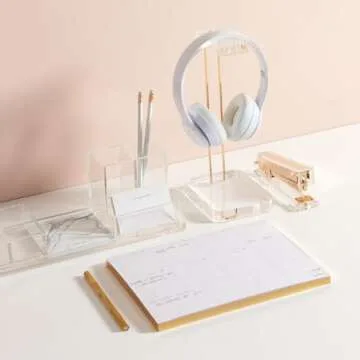 Stylish Weekly Notepad with Gilded Edges - 80 Sheets