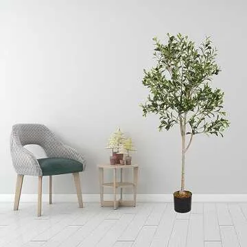 Azoco 5ft Olive Tree - Perfect Faux Indoor Decor